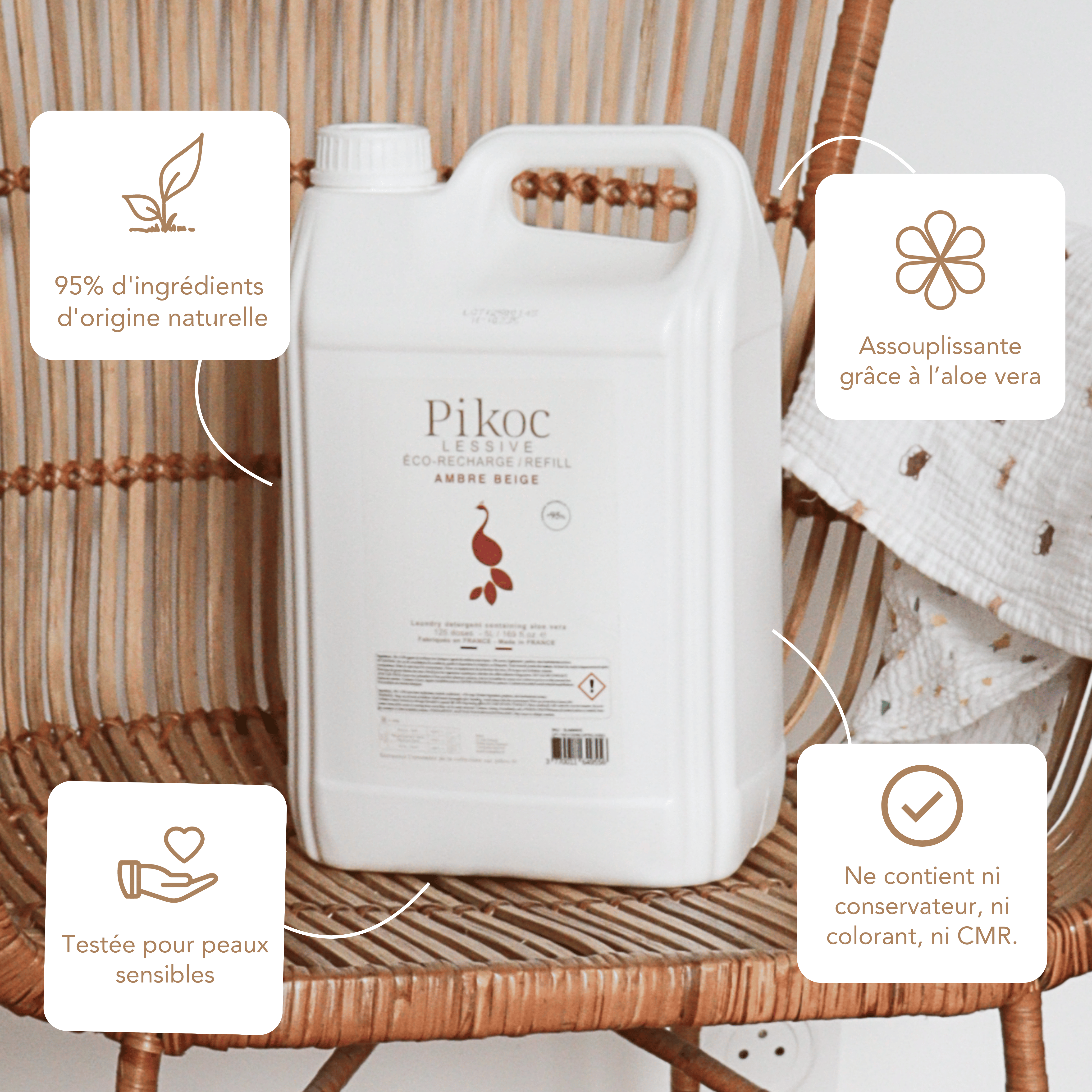 Eco-Refill Amber Beige Laundry Detergent 5L