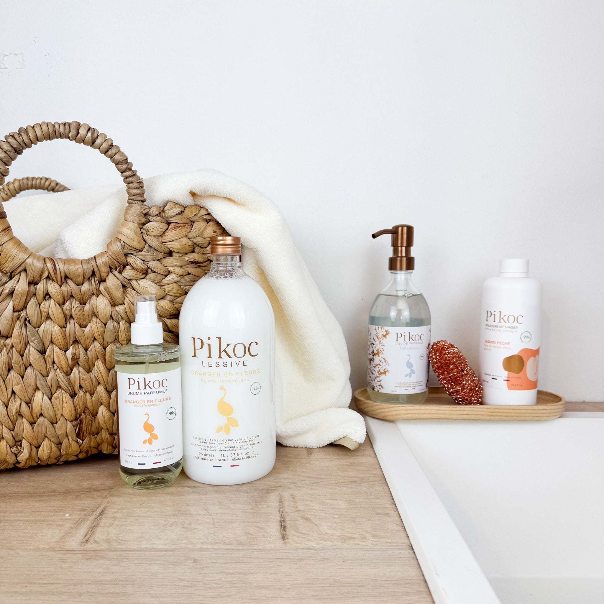 Offre Best-sellers Ménage Plaisir (liquide vaisselle TN, vinaigre JP, lessive 1L OF, brume 200 ml OF)