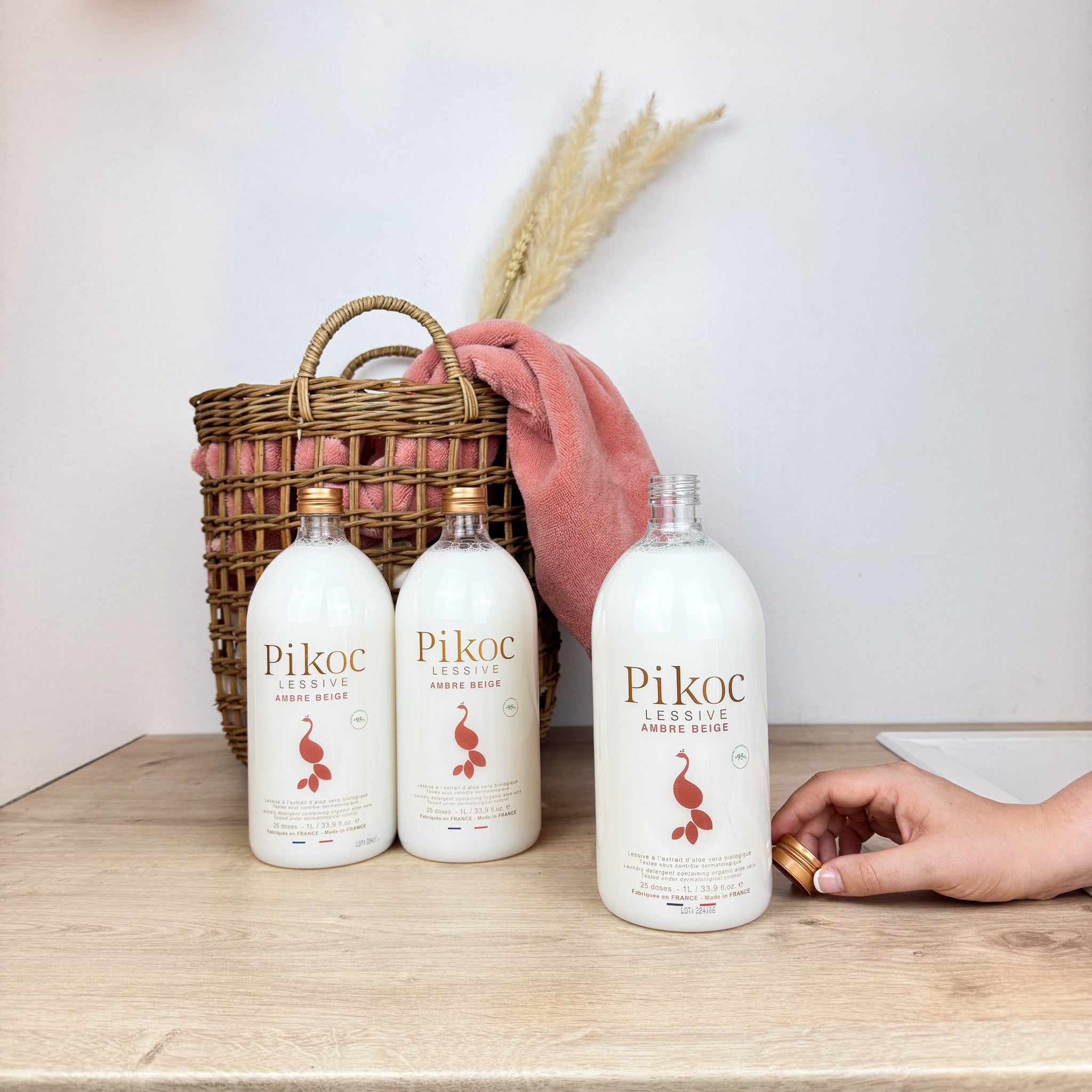 Lessive 1L Ambre Beige x3