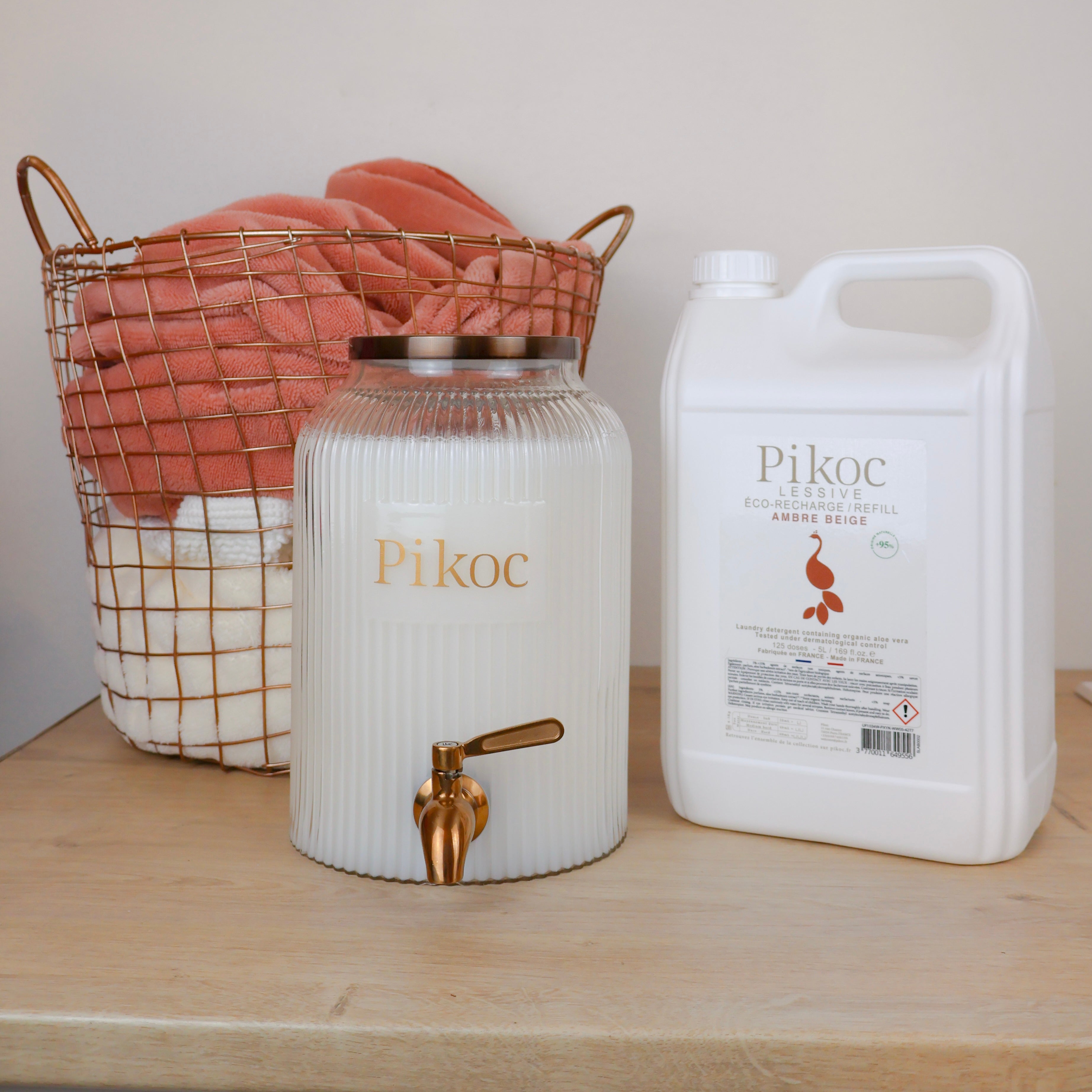 Fontaine à Lessive et son Éco-Recharge - Ambre Beige