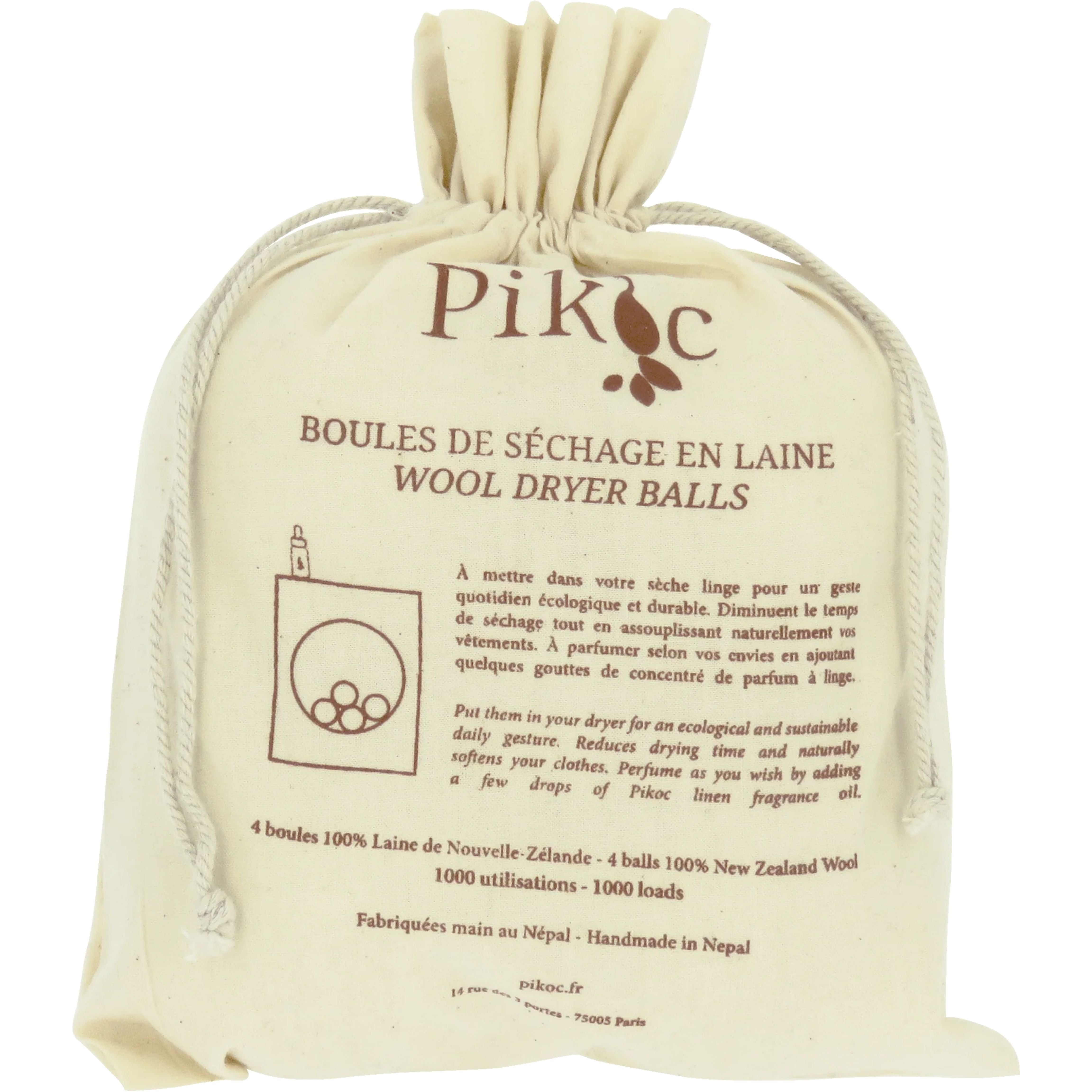 Détail réglementaire des boules de séchage Pikoc