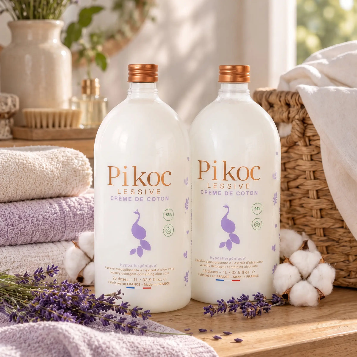 Lessive 1L Crème de Coton x2