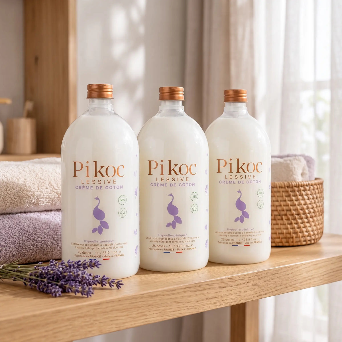 Lessive 1L Crème de Coton x3