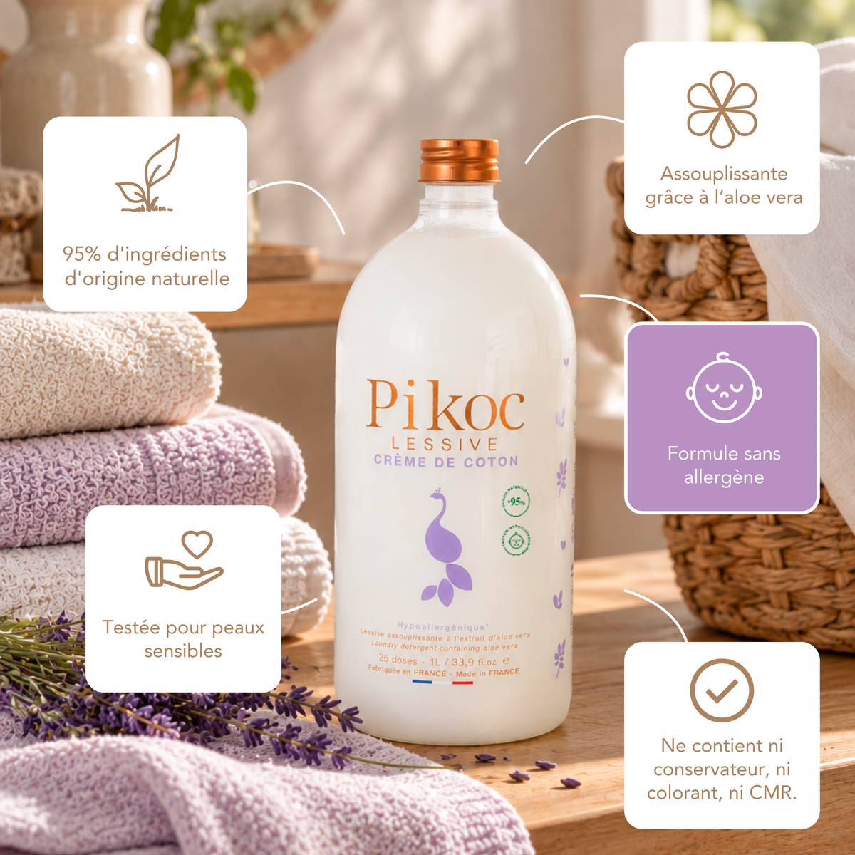 Lessive Crème de Coton - 1L