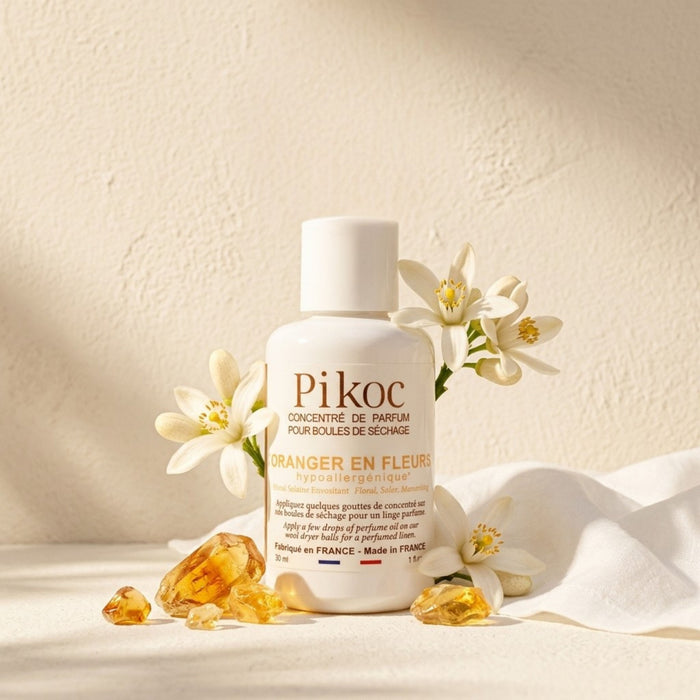 Concentré de parfum Pikoc Oranger en Fleurs, 30mL, pyramide olfactive avec ingrédients, notes de fond, de tête et de coeur